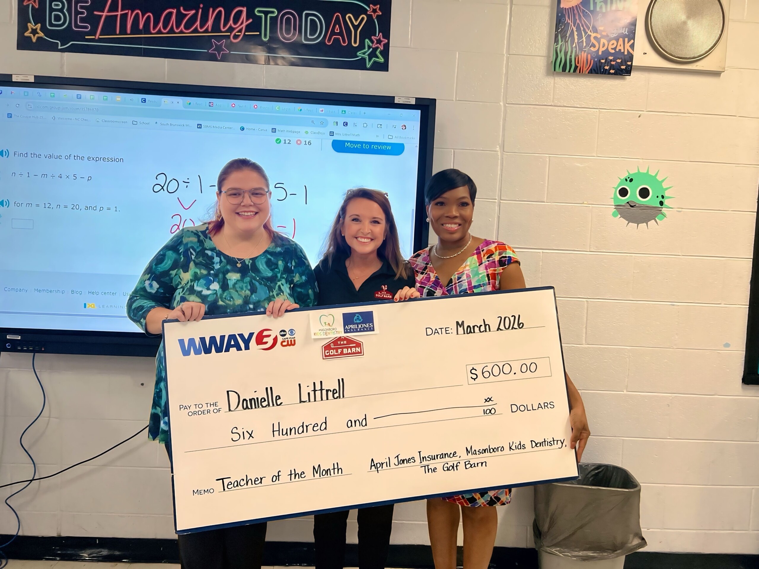 Teacher of the Month recognized for her commitment to making math exciting in her classroom